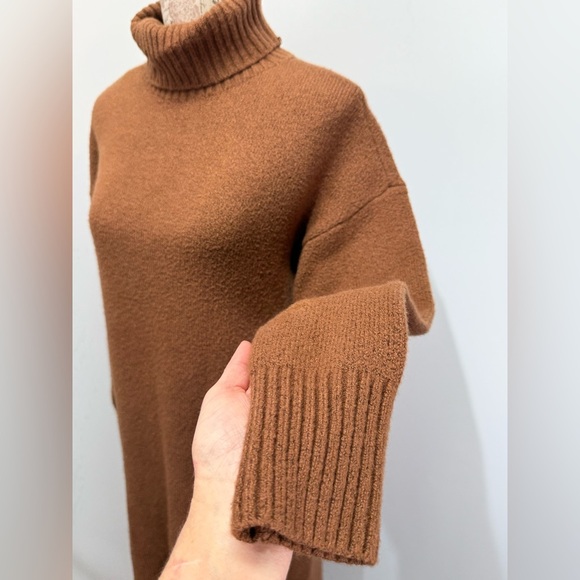 TREASURE & BOND Brown turtleneck sweater midi dress size XS. - Picture 4 of 13